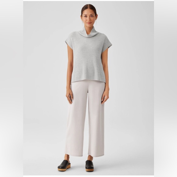 NWT Eileen Fisher Merino Turtleneck Top in Regenerative Wool - Picture 3 of 9